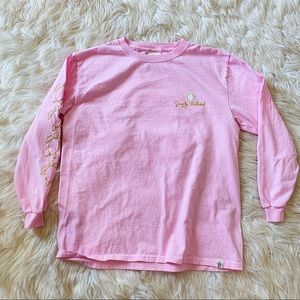 Simply Southern Pink and Gold Girls Long sleeve.